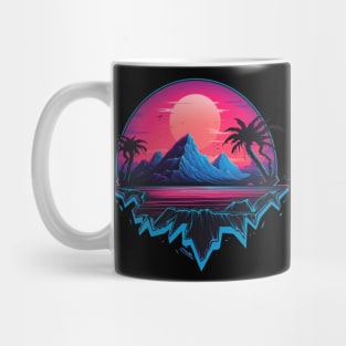 80's Retrowave Synth Island Mug